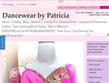 Tablet Screenshot of dancewearbypatricia.com